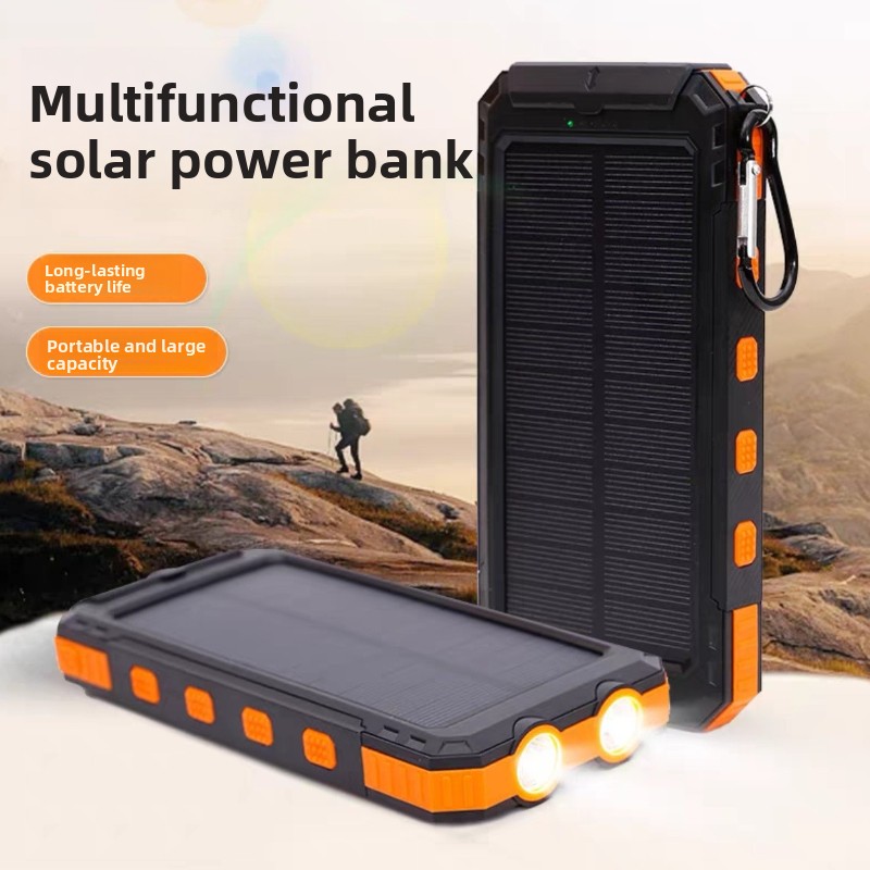 Solar Emergency Charger - Wodoodporny przenośny powerbank solarny z lampką