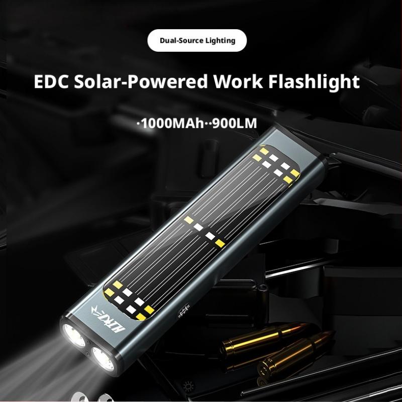 Solar Emergency Charger - Latarka ze stopu aluminium, przenośna lampa