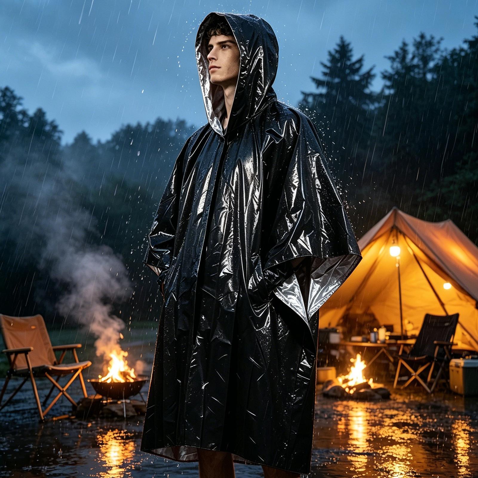 1 szt. Wodoodporny płaszcz prz – Emergency Poncho Rain recenzja i cena