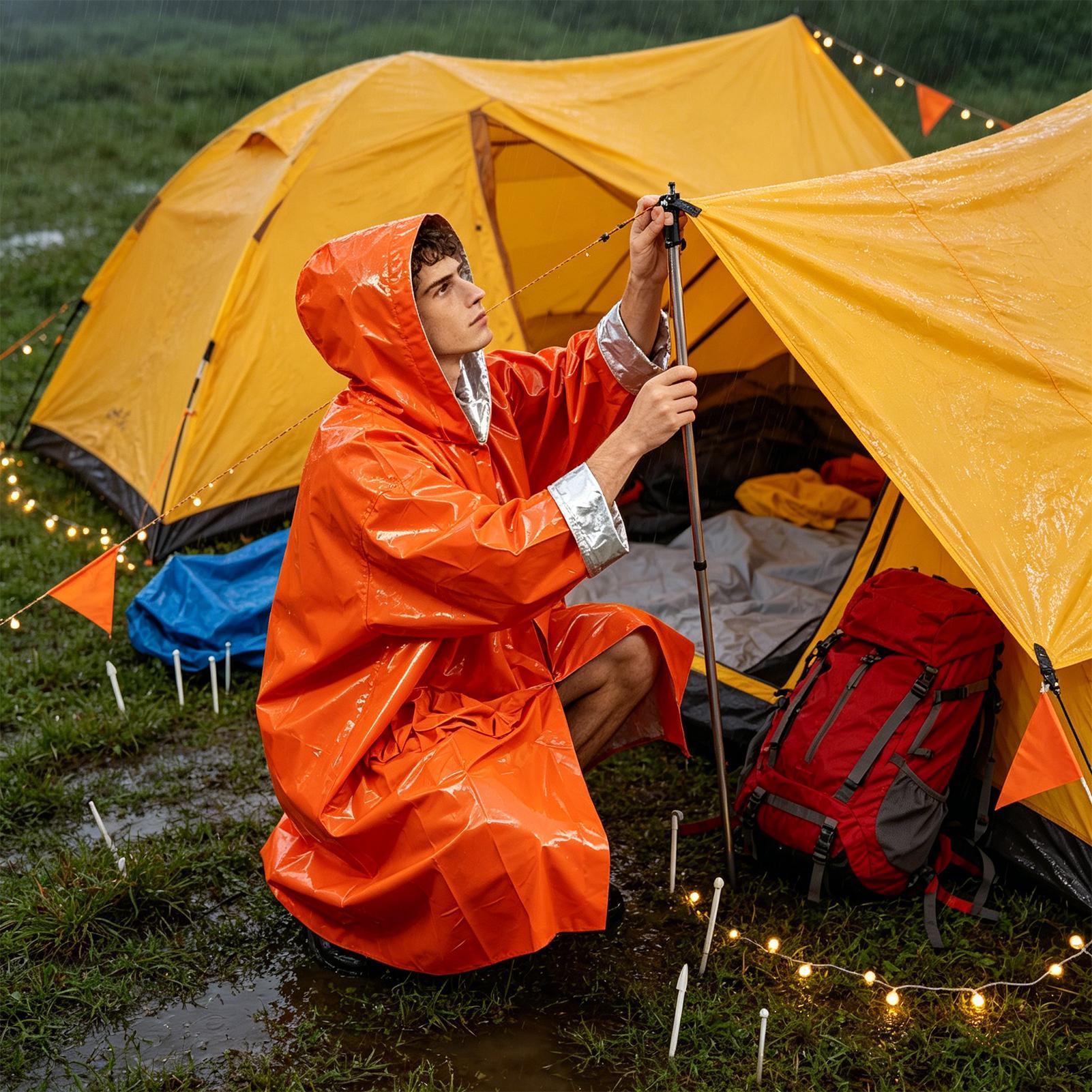 1 szt. Wodoodporny płaszcz prz – Emergency Poncho Rain recenzja i cena