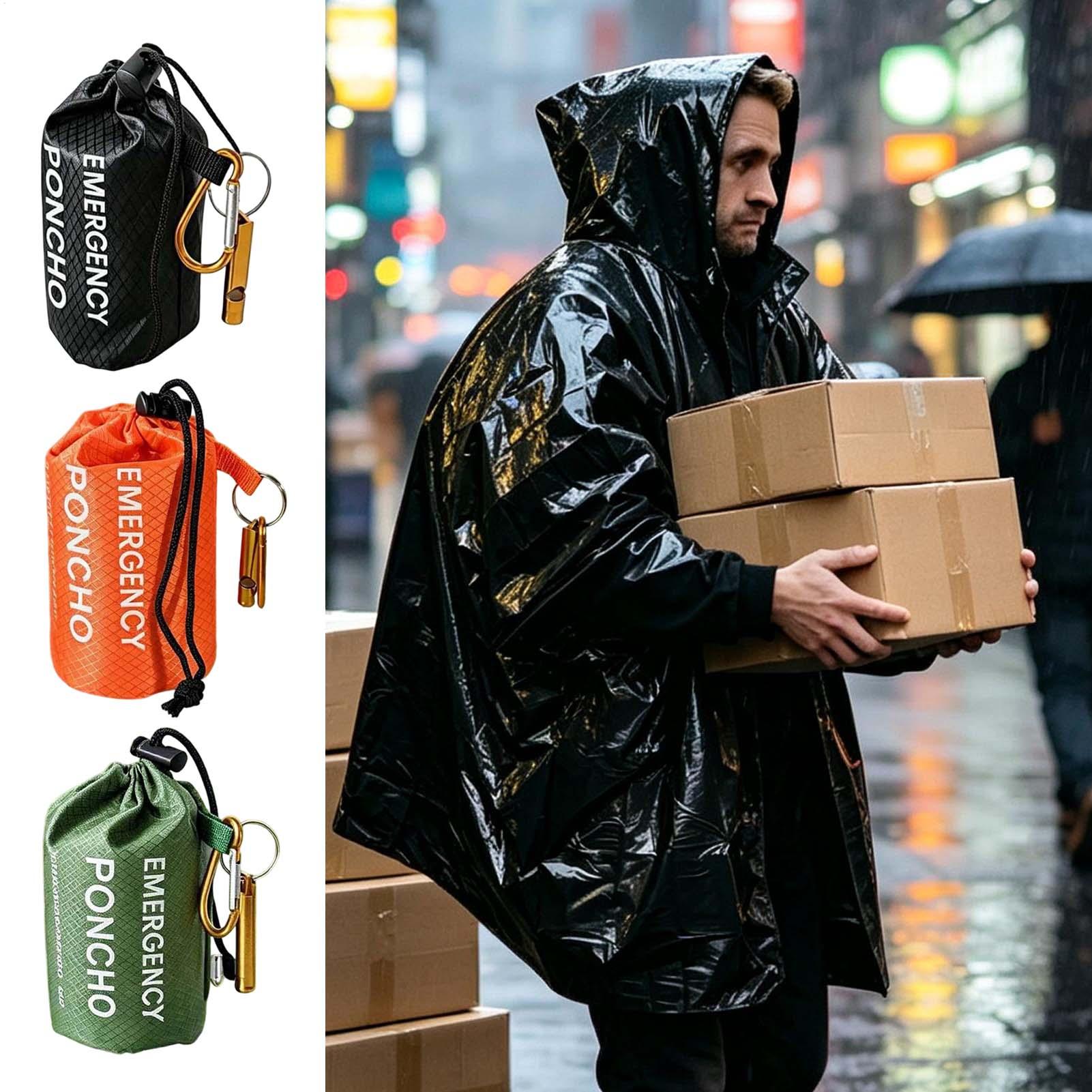 3 sztuki: kurtka przeciwdeszcz – Emergency Poncho Rain recenzja i cena